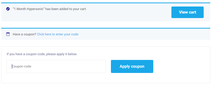 tap on the Apply coupon button