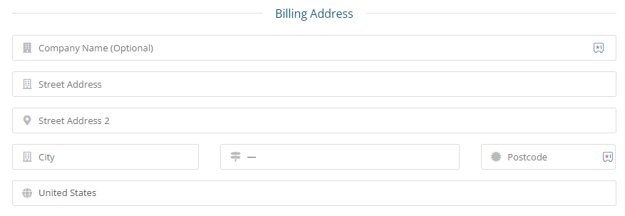 provide your billing address