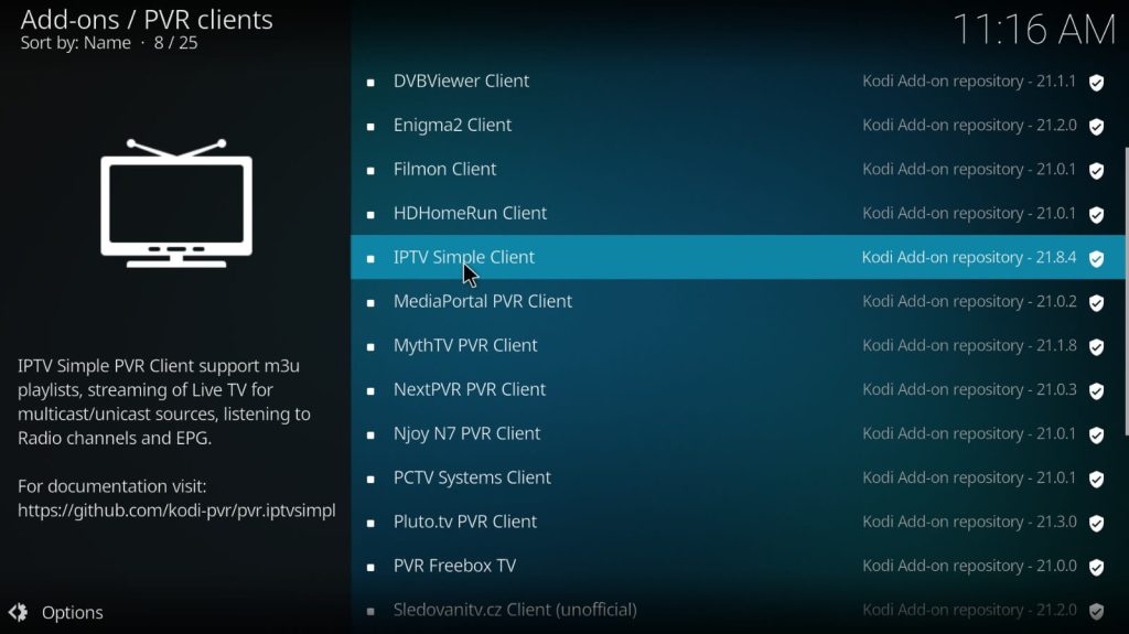 Select IPTV Simple Client