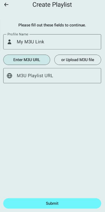 Upload the M3U file