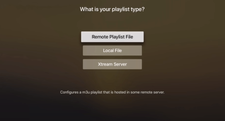 Choose your Playlist type