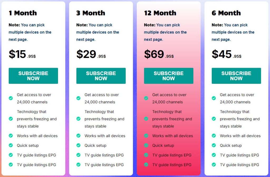 Subscription plans of Shack TV