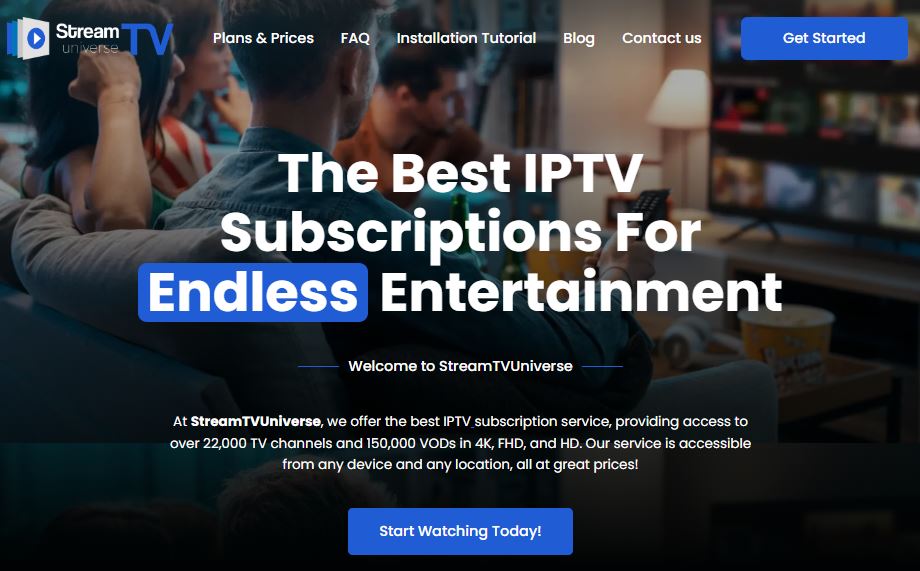 StreamTVUniverse's official website