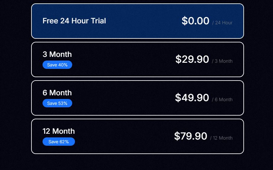 StreamQ IPTV plans